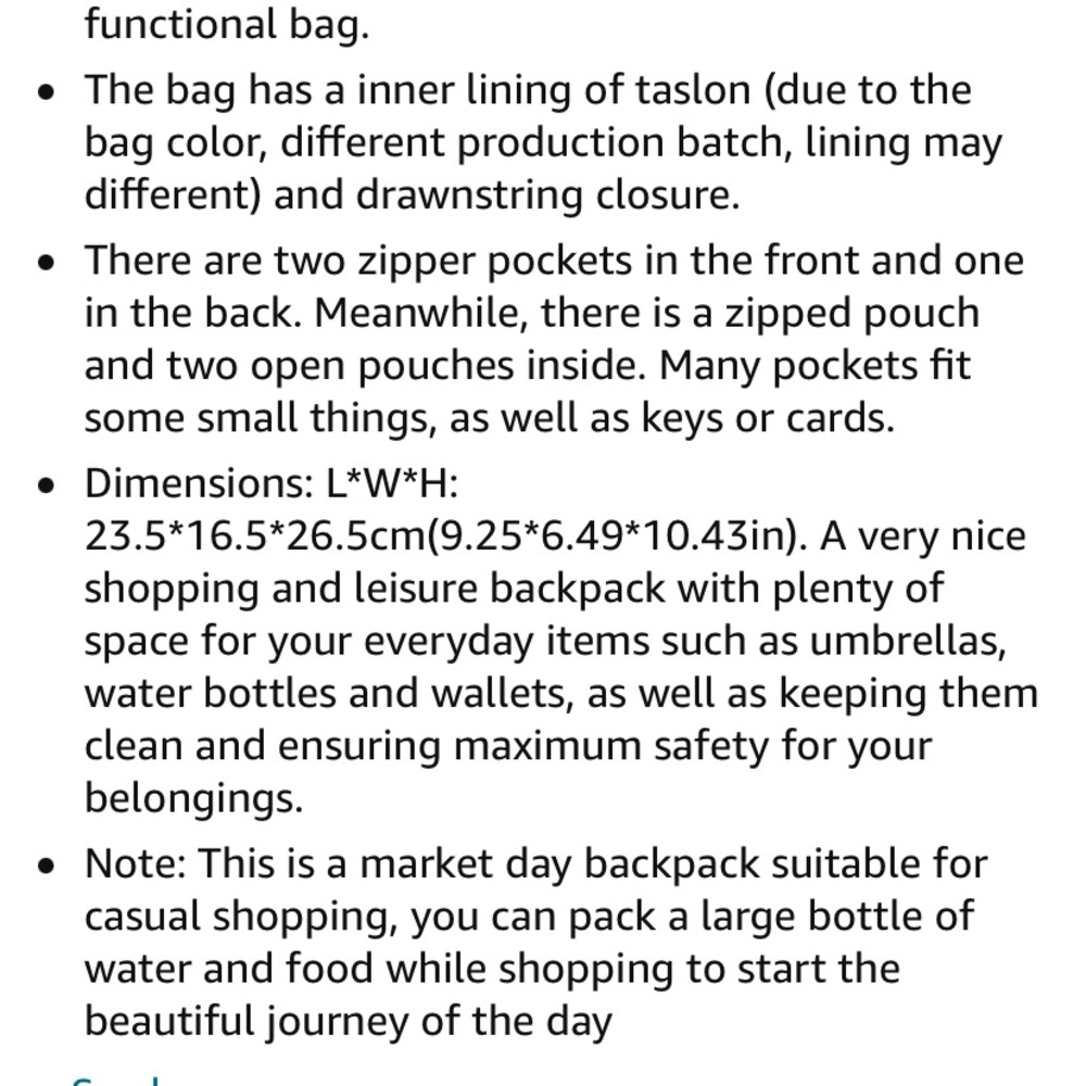 Medium sized Black Faux Leather Backpack - Picture 12 of 13